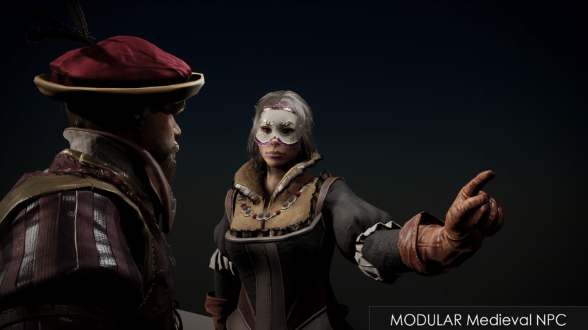 UE模块化中世纪角色 Modular Medieval NPC