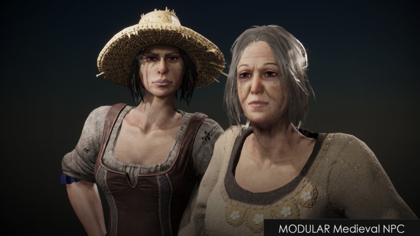 UE模块化中世纪角色 Modular Medieval NPC