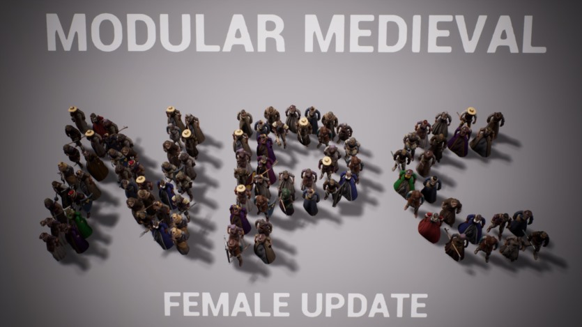 UE模块化中世纪角色 Modular Medieval NPC