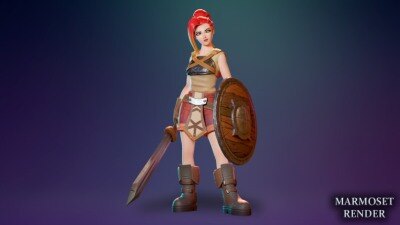 UE新手女孩的3D模型角色资产 Novice Girl