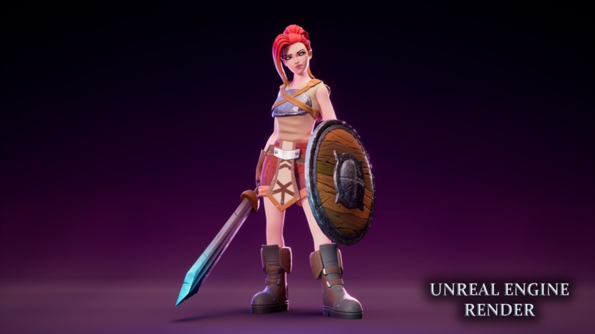 UE新手女孩的3D模型角色资产 Novice Girl