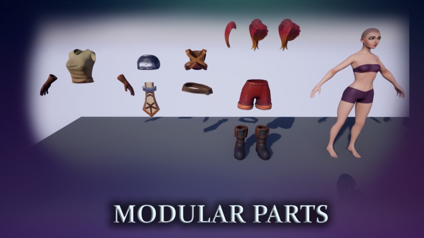 UE新手女孩的3D模型角色资产 Novice Girl