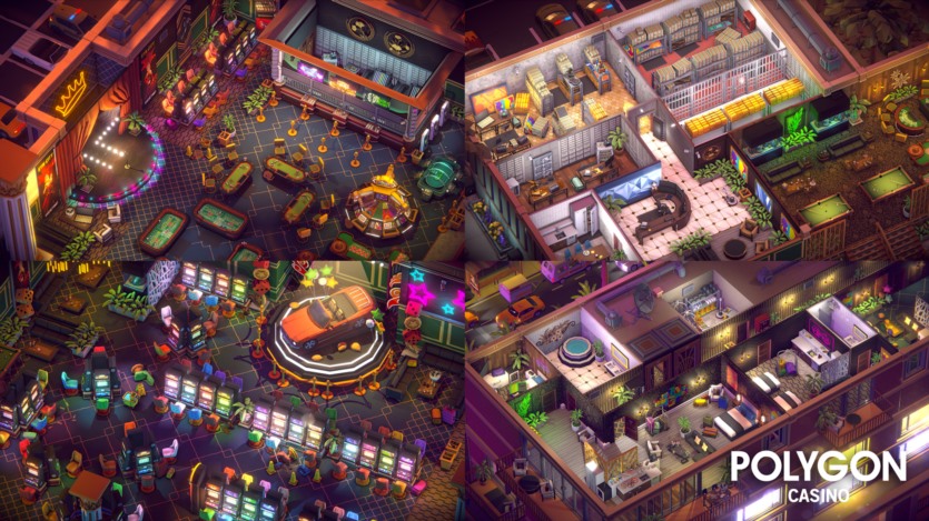 UE低多边形模块化赌场环境和角色 POLYGON Casino - Low Poly Modular Environment and Characters