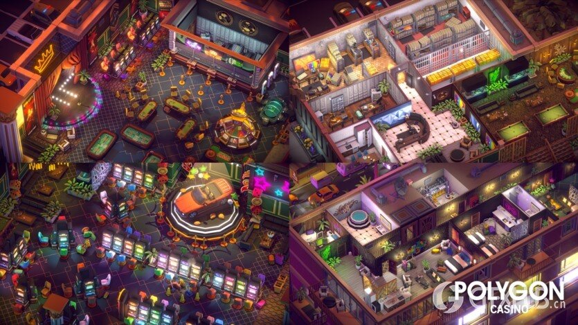 UE低多边形模块化赌场环境和角色 POLYGON Casino - Low Poly Modular Environment and Characters