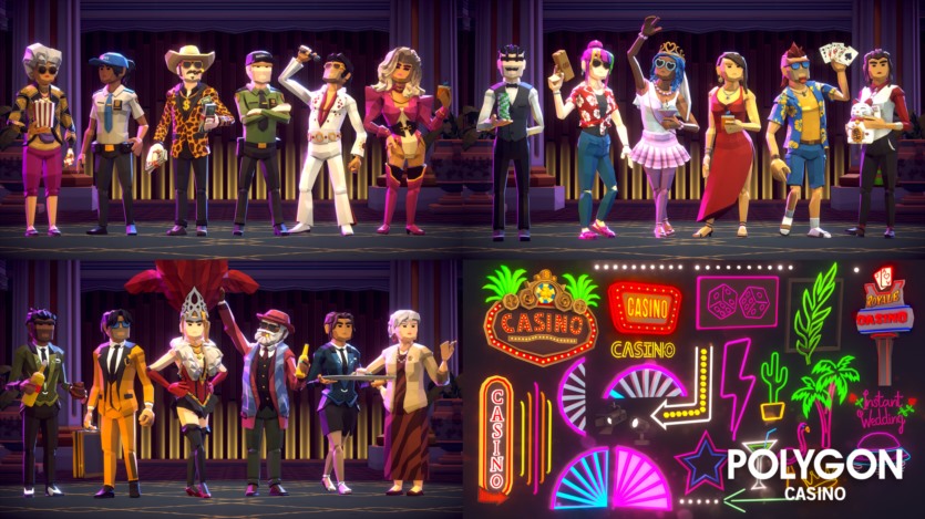 UE低多边形模块化赌场环境和角色 POLYGON Casino - Low Poly Modular Environment and Characters