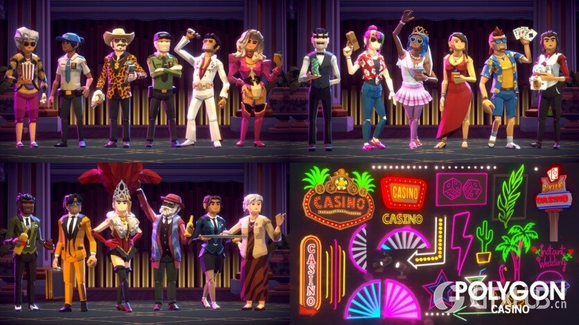 UE低多边形模块化赌场环境和角色 POLYGON Casino - Low Poly Modular Environment and Characters