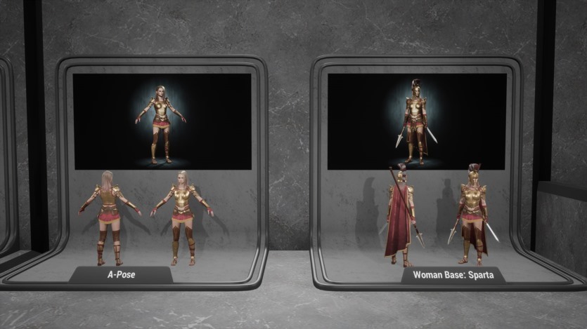 UE虚幻引擎斯巴达女性角色 Woman Base Sparta # 1 4.27