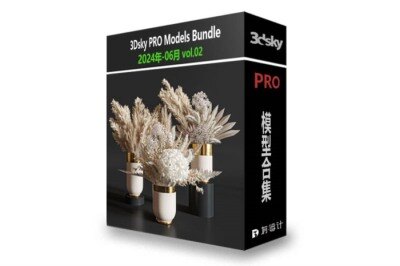 3DSky Pro 沙发椅子灯具床具3D模型合辑2024年6月第2季 | 410套 | 20.9GB