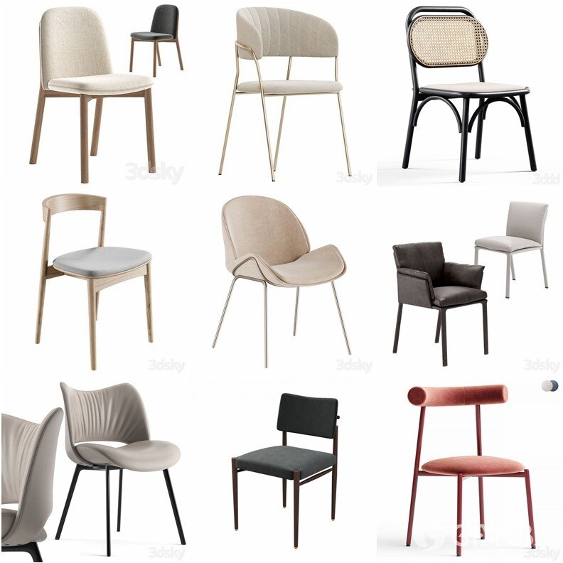 3DSky Pro 沙发椅子灯具装饰3D模型合辑2024年6月第3季 | 440套 | 20.4GB