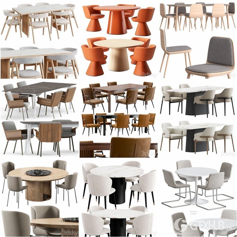 3DSky Pro 沙发椅子灯具装饰3D模型合辑2024年6月第3季 | 440套 | 20.4GB