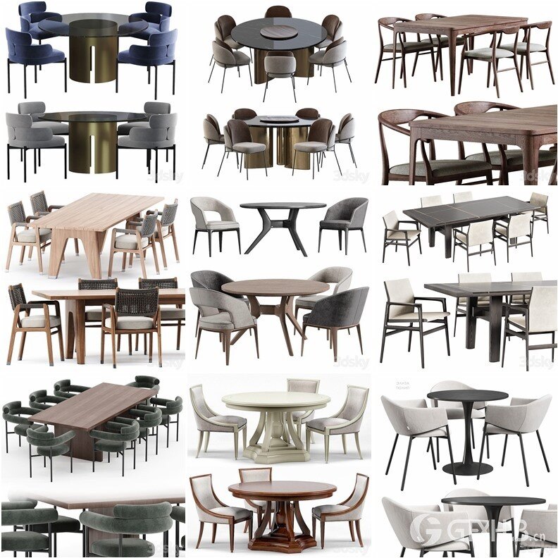 3DSky Pro 沙发椅子灯具装饰3D模型合辑2024年6月第3季 | 440套 | 20.4GB