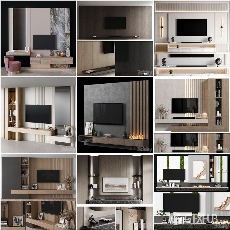 3DSky Pro 沙发椅子灯具装饰3D模型合辑2024年6月第3季 | 440套 | 20.4GB