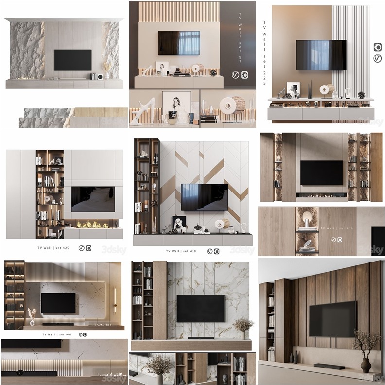 3DSky Pro 沙发椅子灯具装饰3D模型合辑2024年6月第3季 | 440套 | 20.4GB