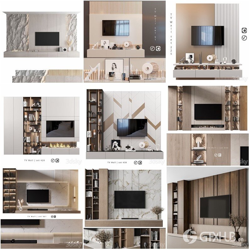 3DSky Pro 沙发椅子灯具装饰3D模型合辑2024年6月第3季 | 440套 | 20.4GB