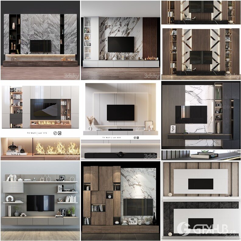 3DSky Pro 沙发椅子灯具装饰3D模型合辑2024年6月第3季 | 440套 | 20.4GB