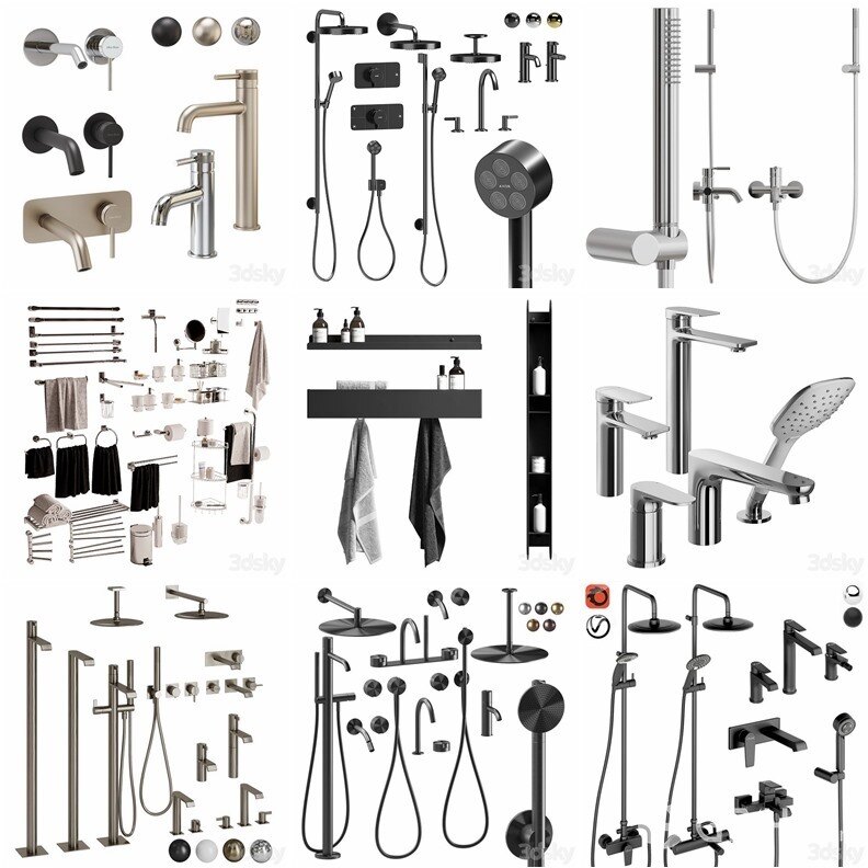 3DSky Pro 沙发椅子灯具装饰3D模型合辑2024年6月第3季 | 440套 | 20.4GB