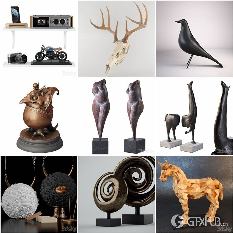 3DSky Pro 沙发椅子灯具装饰3D模型合辑2024年6月第3季 | 440套 | 20.4GB