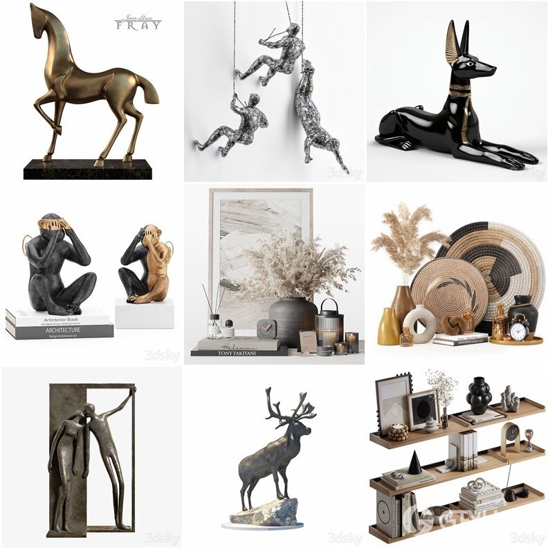 3DSky Pro 沙发椅子灯具装饰3D模型合辑2024年6月第3季 | 440套 | 20.4GB