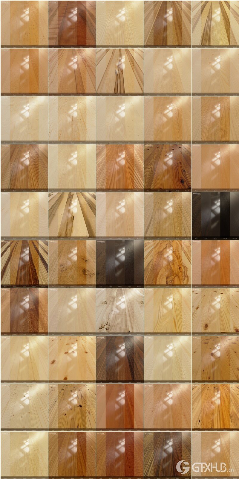 111种高分辨率木材木板贴图 Arroway Veneers Complete Edition Remastered