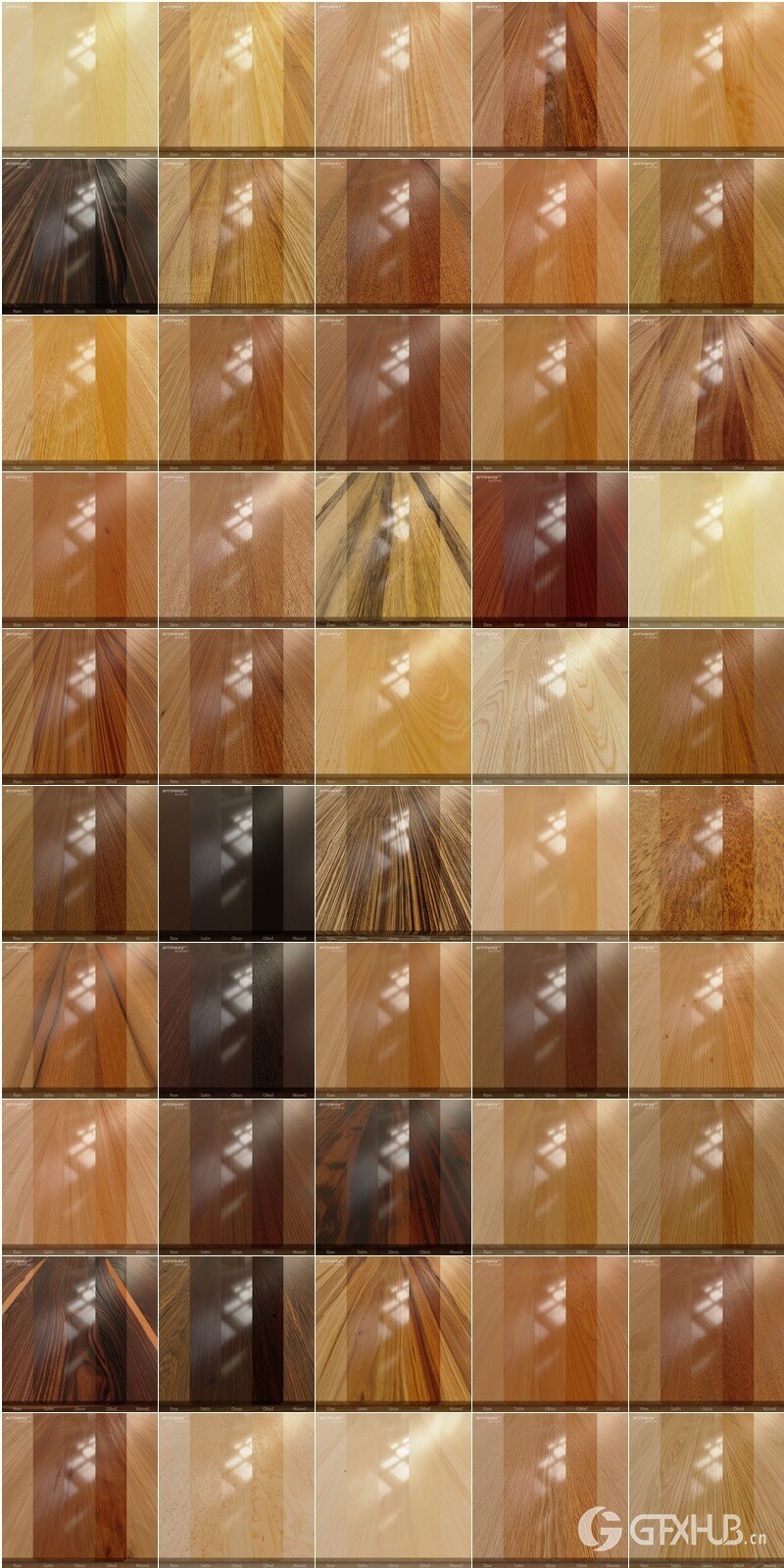 111种高分辨率木材木板贴图 Arroway Veneers Complete Edition Remastered