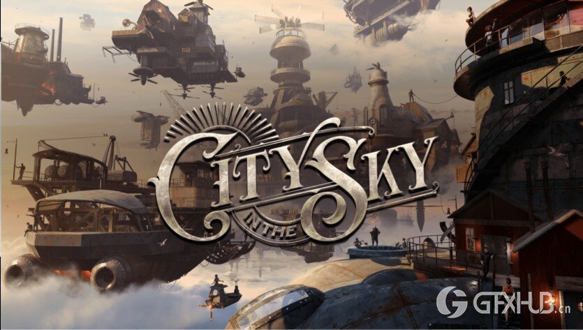 天空之城未来奇幻建筑3D模型 Kitbash3D – City in the Sky