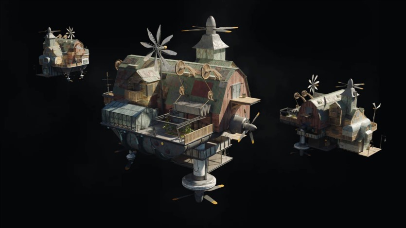 天空之城未来奇幻建筑3D模型 Kitbash3D – City in the Sky
