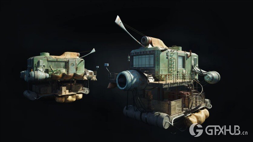 天空之城未来奇幻建筑3D模型 Kitbash3D – City in the Sky