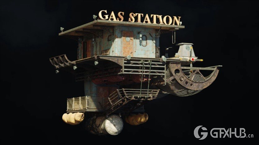 天空之城未来奇幻建筑3D模型 Kitbash3D – City in the Sky