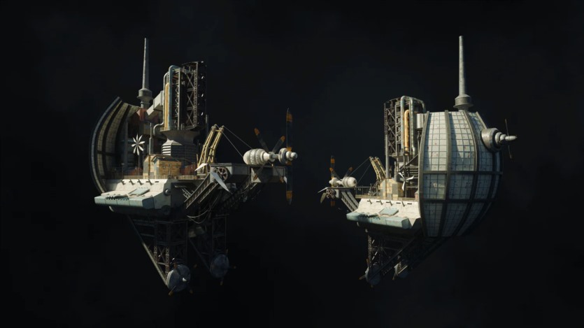 天空之城未来奇幻建筑3D模型 Kitbash3D – City in the Sky