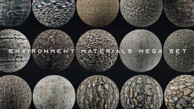 123种高细节扫描无缝环境4K PBR贴图 Environment PBR Materials Mega set vol 01