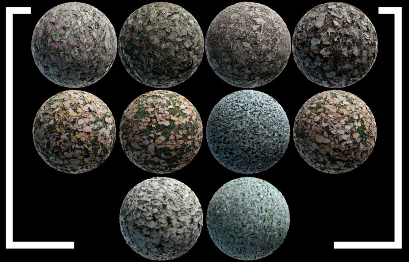123种高细节扫描无缝环境4K PBR贴图 Environment PBR Materials Mega set vol 01