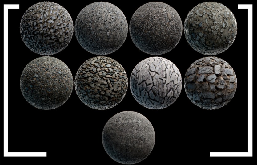 123种高细节扫描无缝环境4K PBR贴图 Environment PBR Materials Mega set vol 01