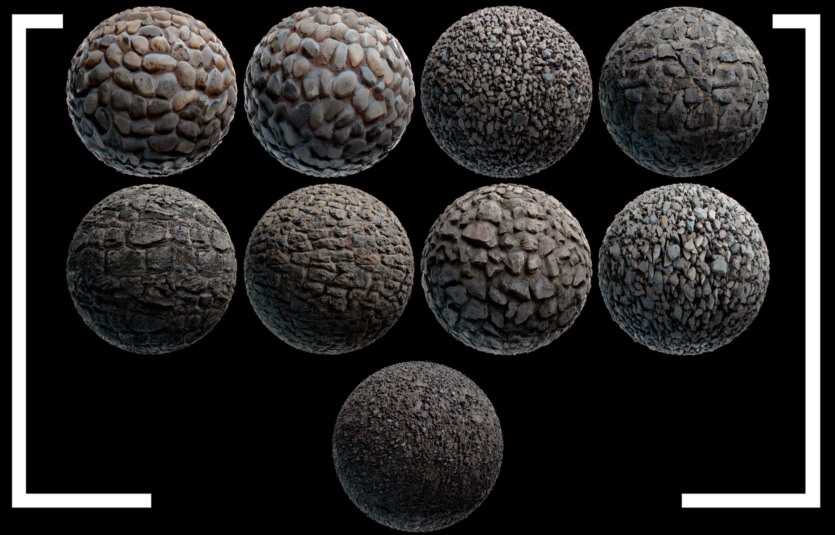 123种高细节扫描无缝环境4K PBR贴图 Environment PBR Materials Mega set vol 01