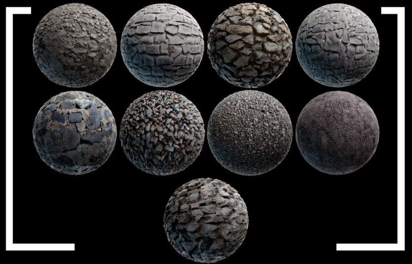 123种高细节扫描无缝环境4K PBR贴图 Environment PBR Materials Mega set vol 01