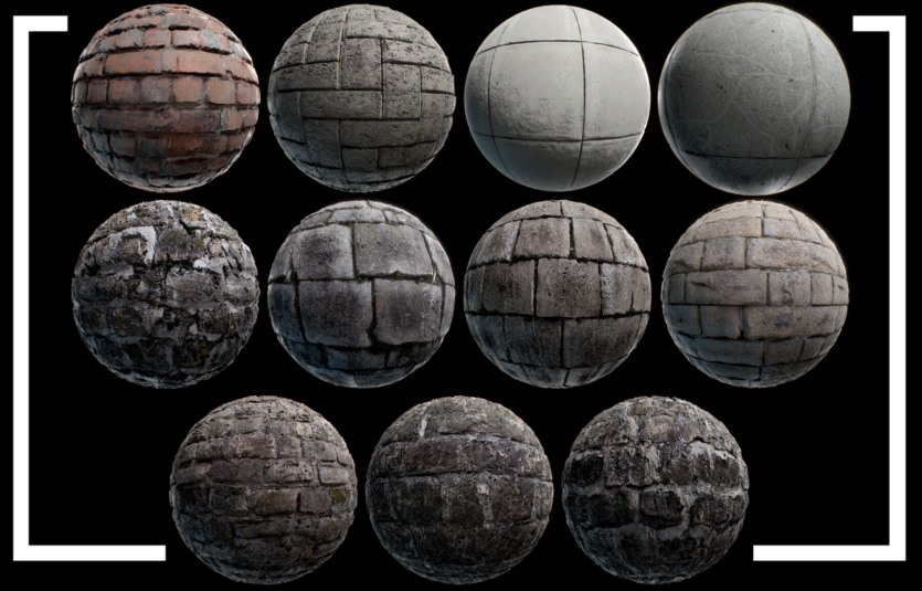 140种高细节扫描无缝 4K PBR 环境贴图 Environment PBR Materials Mega set Vol 02