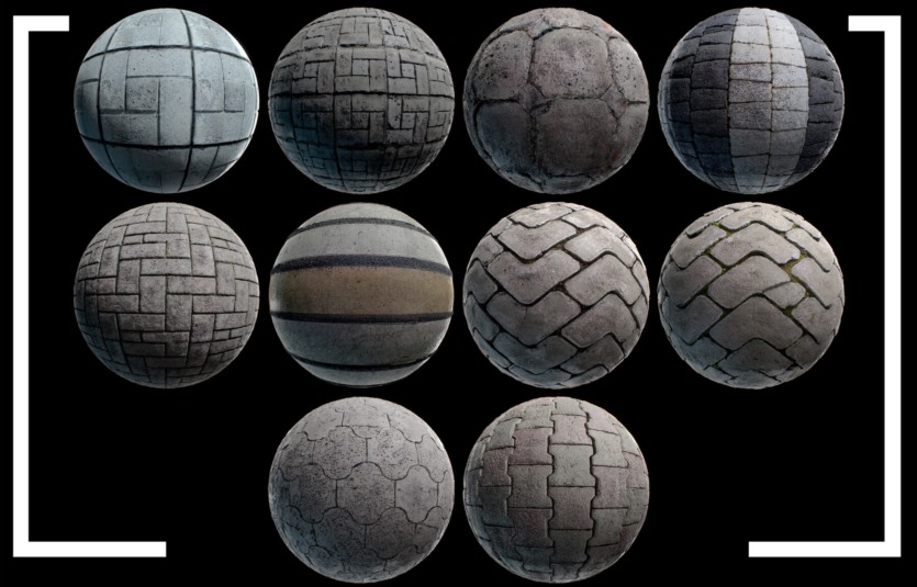 140种高细节扫描无缝 4K PBR 环境贴图 Environment PBR Materials Mega set Vol 02