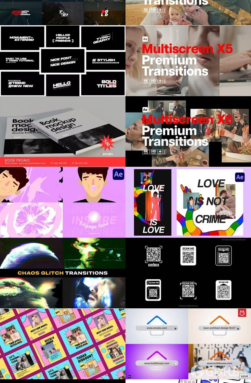 After Effects AE模版素材合集2024年第4季 After Effects Video Template Bundle 2024 Vol.4