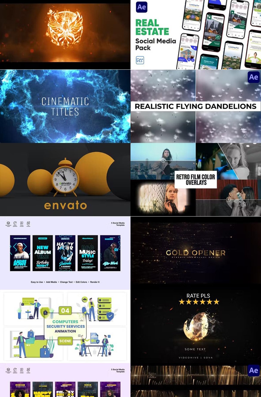 After Effects AE模版素材合集2024年第4季 After Effects Video Template Bundle 2024 Vol.4