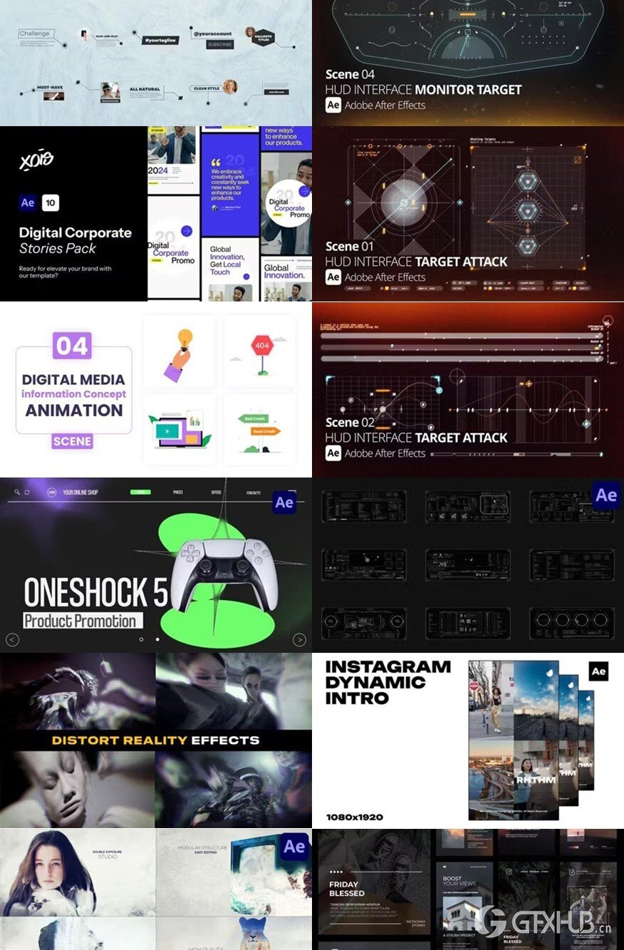 After Effects AE模版素材合集2024年第4季 After Effects Video Template Bundle 2024 Vol.4