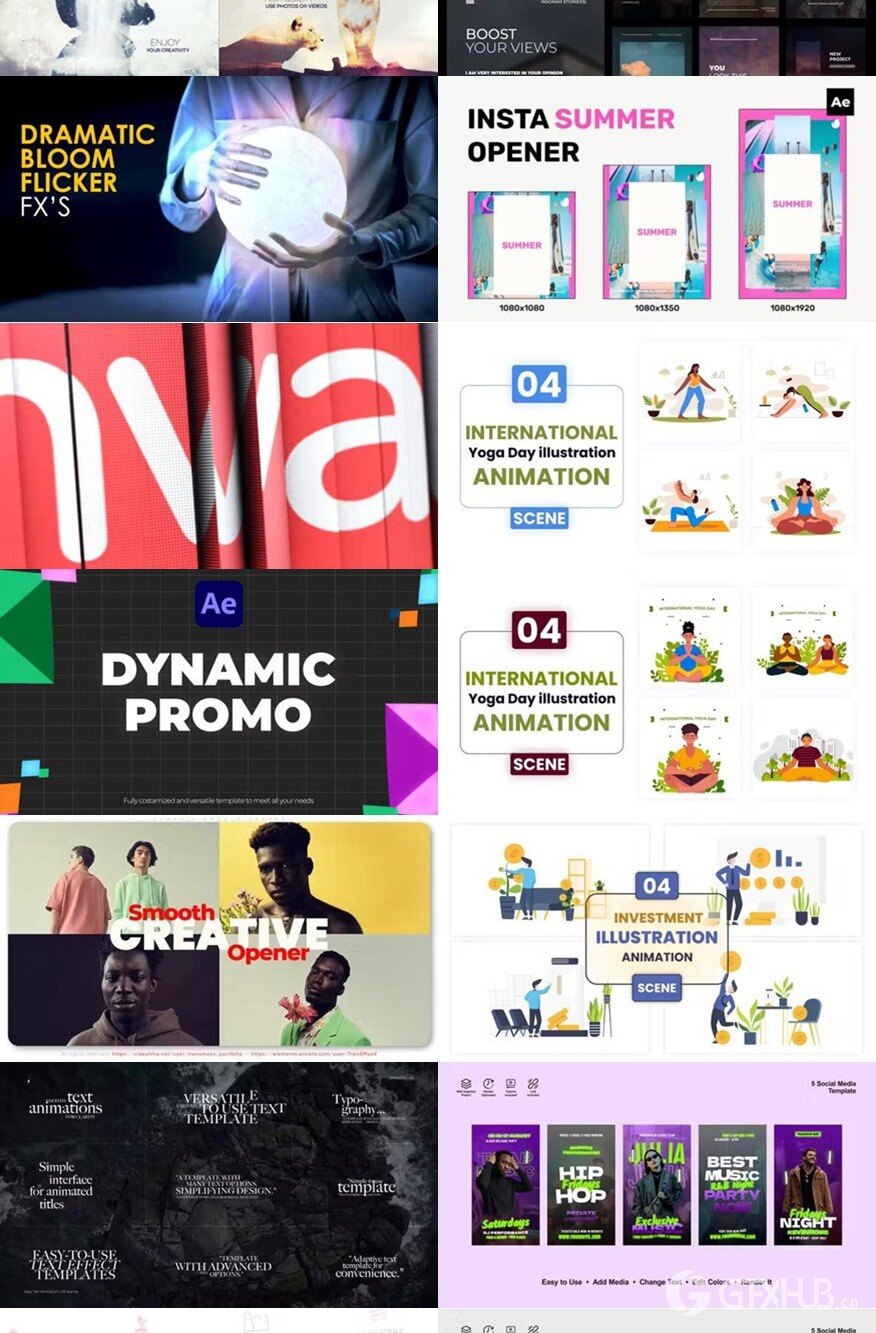 After Effects AE模版素材合集2024年第4季 After Effects Video Template Bundle 2024 Vol.4