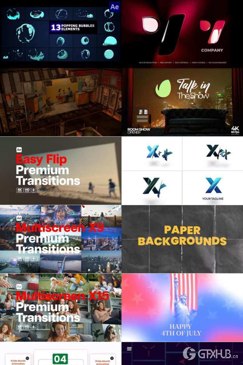 After Effects AE模版素材合集2024年第5季 After Effects Video Template Bundle 2024 Vol.5