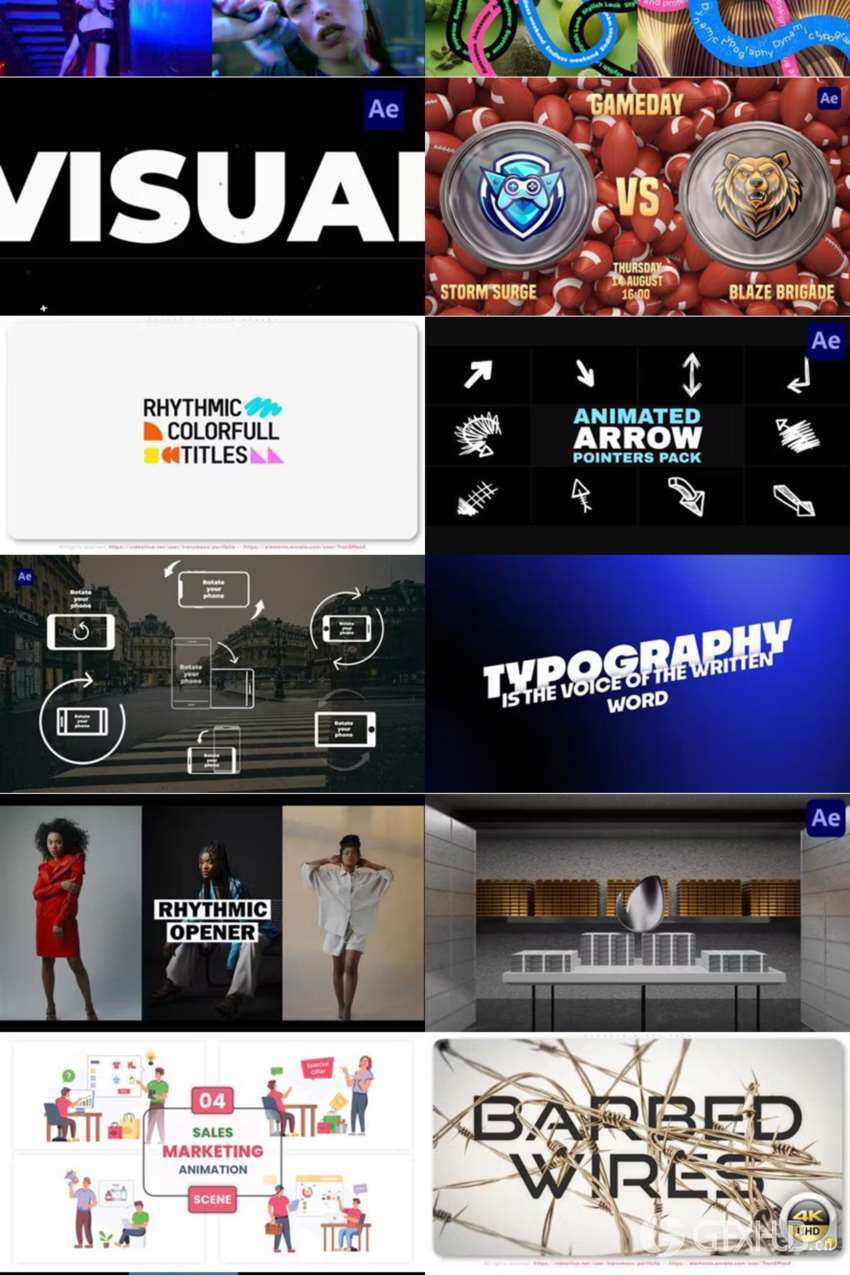 After Effects AE模版素材合集2024年第5季 After Effects Video Template Bundle 2024 Vol.5