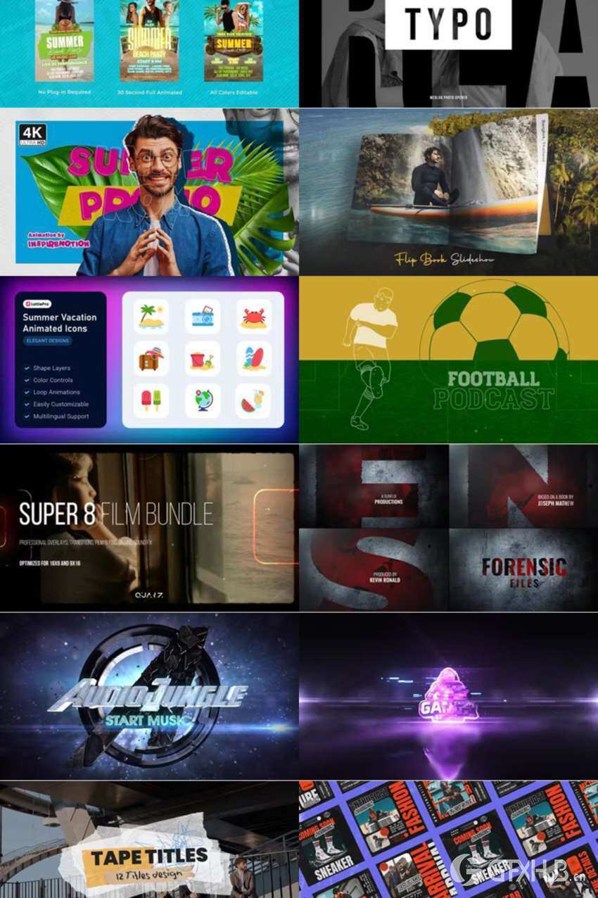 After Effects AE模版素材合集2024年第5季 After Effects Video Template Bundle 2024 Vol.5