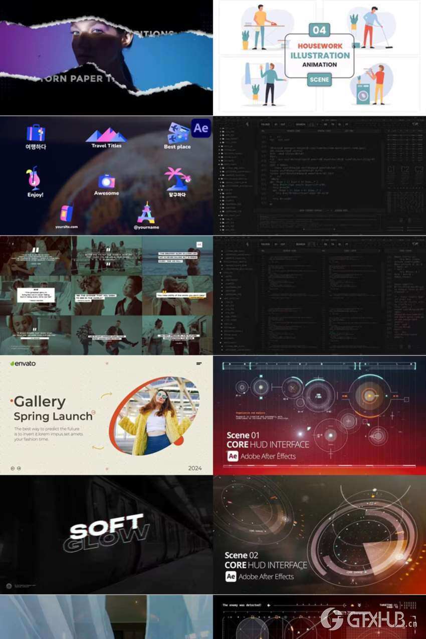 After Effects AE模版素材合集2024年第5季 After Effects Video Template Bundle 2024 Vol.5