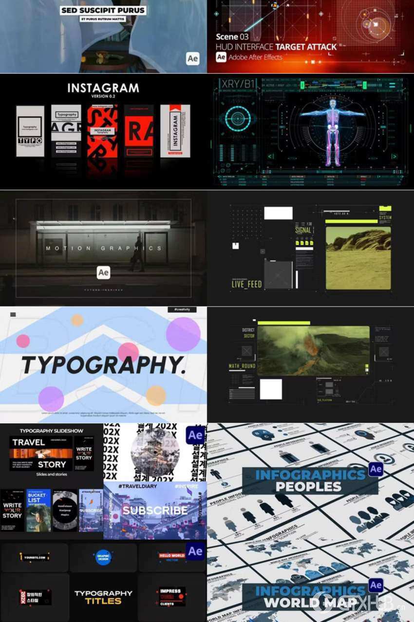 After Effects AE模版素材合集2024年第5季 After Effects Video Template Bundle 2024 Vol.5