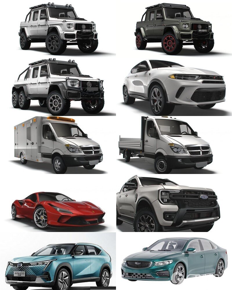 50套依维柯奔驰汽车3D模型合集 – 20240625
