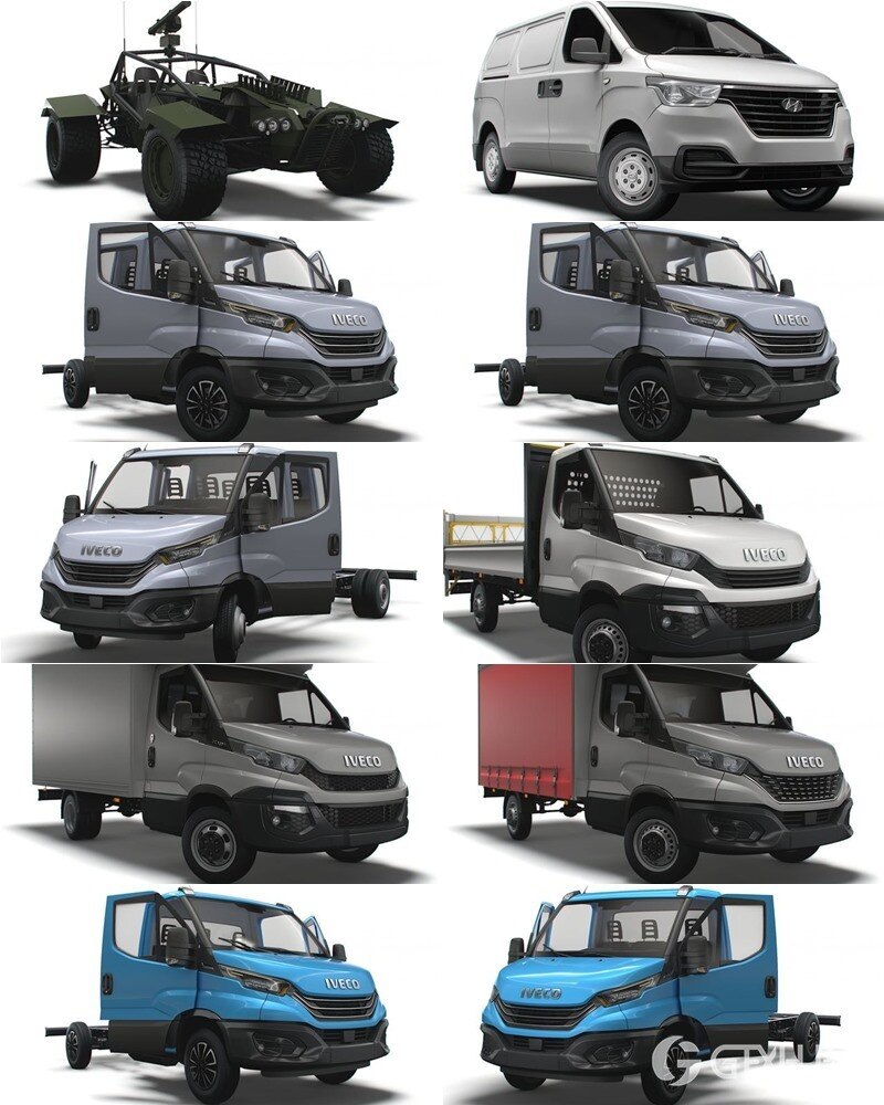 50套依维柯奔驰汽车3D模型合集 – 20240625