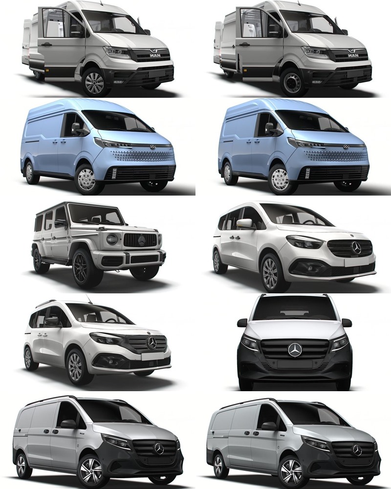 50套依维柯奔驰汽车3D模型合集 – 20240625