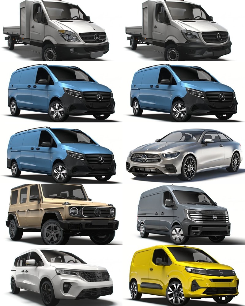 50套依维柯奔驰汽车3D模型合集 – 20240625