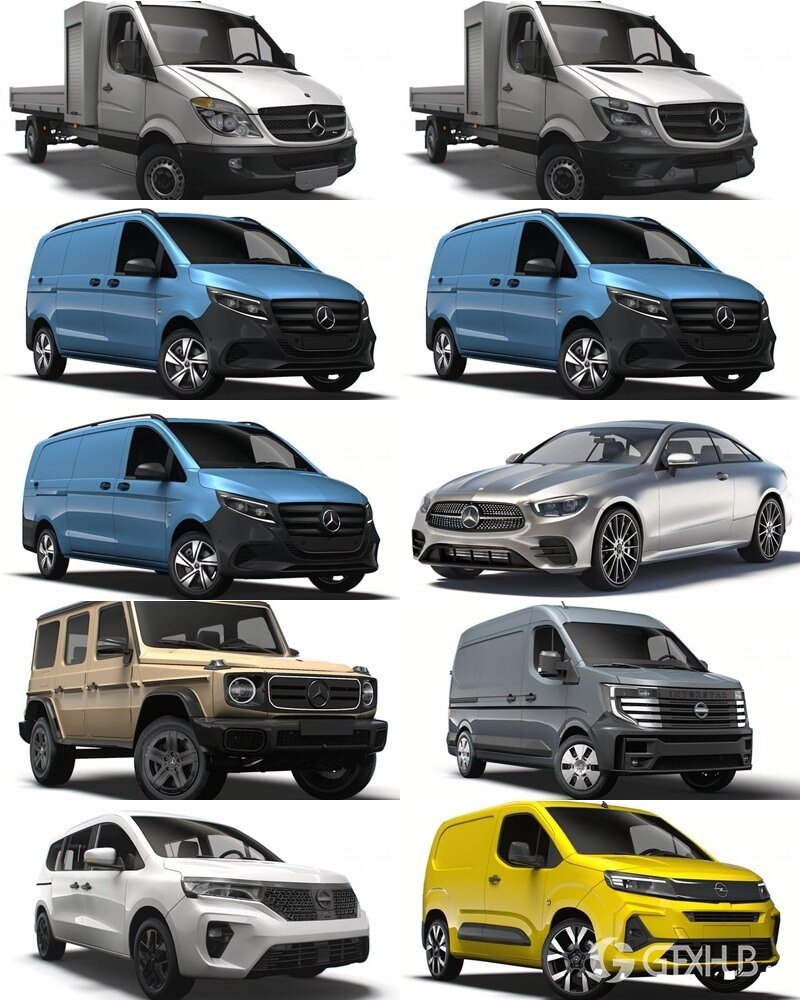 50套依维柯奔驰汽车3D模型合集 – 20240625